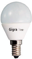 LAMPADA SFERA A LED 6W E14 BIANCO NEUTRO - GIGRA LINE SF6M/BN