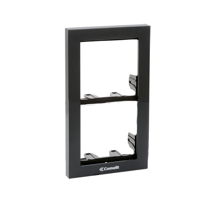 TELAIO 2 MODULI SERIE IKALL CON CORNICE COLORE ANTRACITE - COMELIT 3311/2A