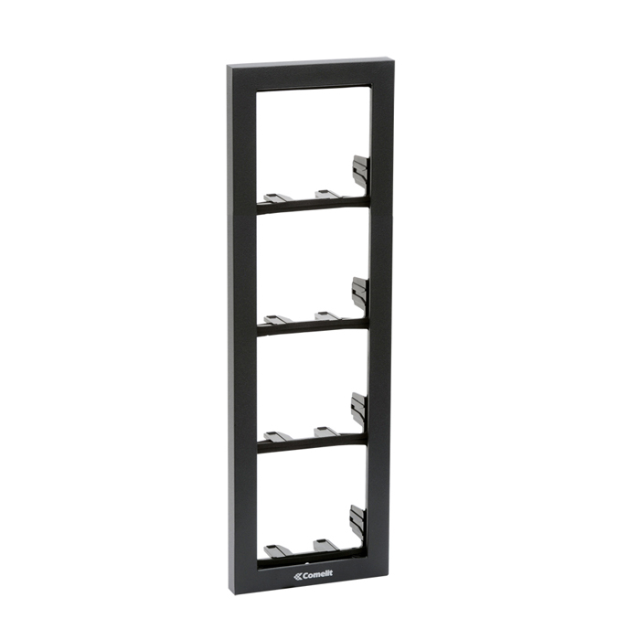 TELAIO 4 MODULI SERIE IKALL CON CORNICE COLORE ANTRACITE - COMELIT 3311/4A
