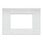 PLACCA 3 POSTI BIANCO INTEGRALE SERIE LIGHT - BTICINO LEGRAND N4803IB