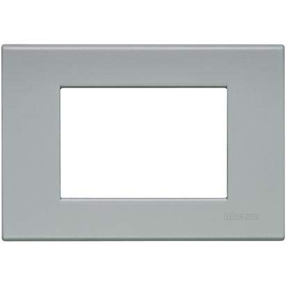 PLACCA 3 POSTI GRIGIO PIETRA SERIE LIGHT - BTICINO LEGRAND N4803GE
