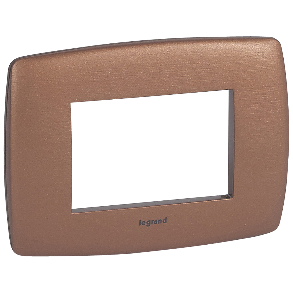 PLACCA VELA TONDA - RAME STRIATO 3 MODULI - LEG 685847