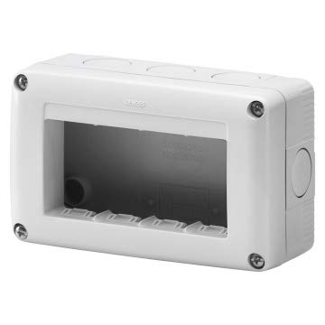 Contenitore Protetto System 4 Posti Orizzontale IP40 Grigio  - GEW GW27004