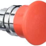 Schneider ZB4BC4 Testa Pulsante a Fungo Rosso, Bianco - SCHNEIDER ELECTRIC ZB4BC4