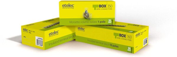Etelec - Confezione Lotto 100 Pezzi Morsetti Stecche Morsetto Trasparente Isolante Serraggio Vite Per Cavi Elettrici fino a 35 mm (TBOX100-10 mm²) - ETELEC ITALIA TBOX100