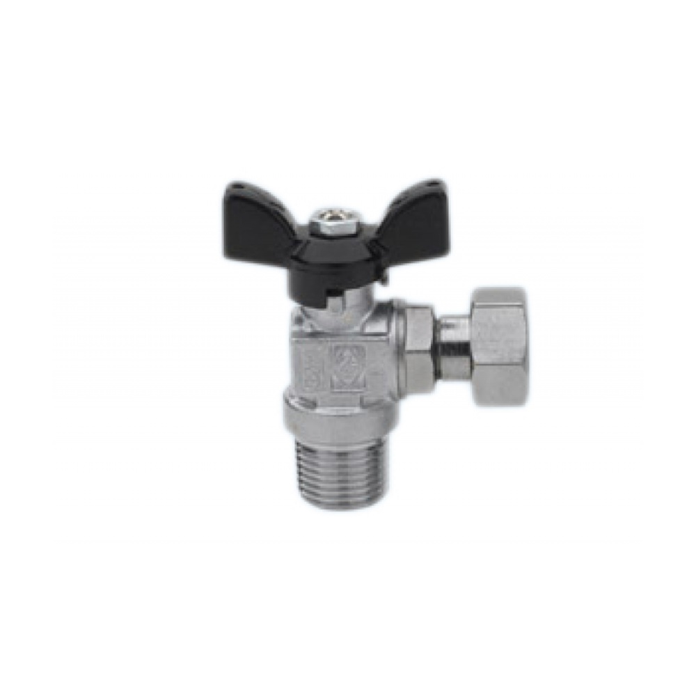 Valvola a sfera squadra filettatura maschio con girello a farfalla da 1/2" - dn 15 - pn 30 - COD. RB45891/2