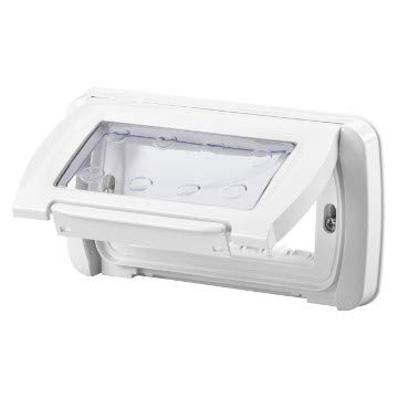 Placca Stagna Autoportante 4 Moduli con portello trasparente  - GEW GW22461