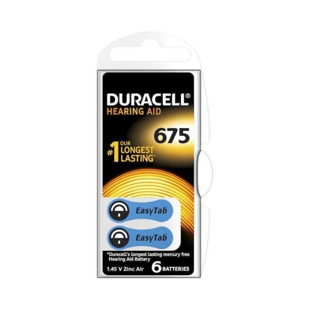 Pila acustica apparecchi acustici batteria blu Blister 6 pezzi - DURACELL DU81