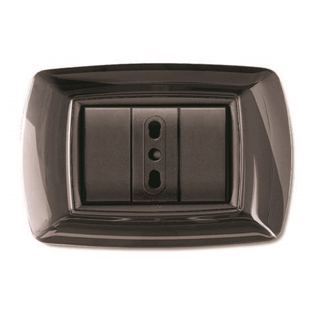 Placca 3 posti grigio scuro Mylife Elettrocanali - ELETTROCANALI SERIE CIVILI ECL2983GS