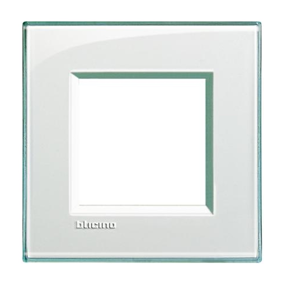 Placca quadrata 2 moduli acquamarina Livinglight  - BTICINO LEGRAND LNA4802KA