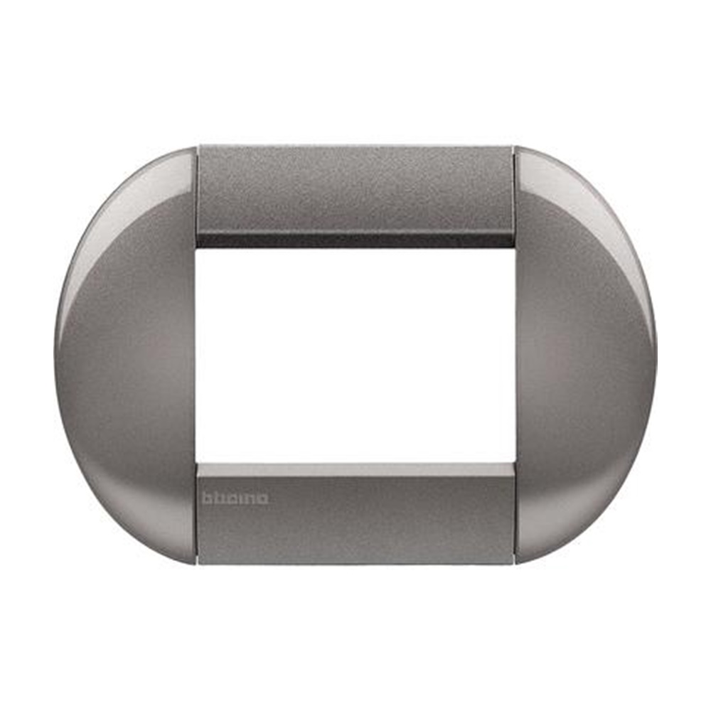 Placca Tonda 3 Moduli Grigio Tight Livinglight - BTICINO LEGRAND LNB4803TG