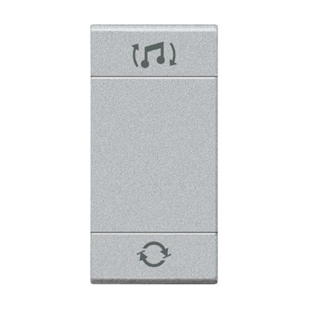 Copritasto a 2 funzioni con lente illuminabile diffusione sonora 1 modulo Living Light Tech - BTICINO LEGRAND NT4911BFN