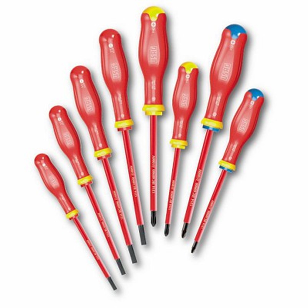 KIT 8 GIRAVITI PER VITI CON INTAGLIO, PER VITI CON IMPRONTA A CROCE PHILLIPS® E PER VITI CON IMPRONTA A CROCE POZIDRIV® - SUPADRIV® 1000 V - USAG SWK UTENSILERIE SRL U00910106