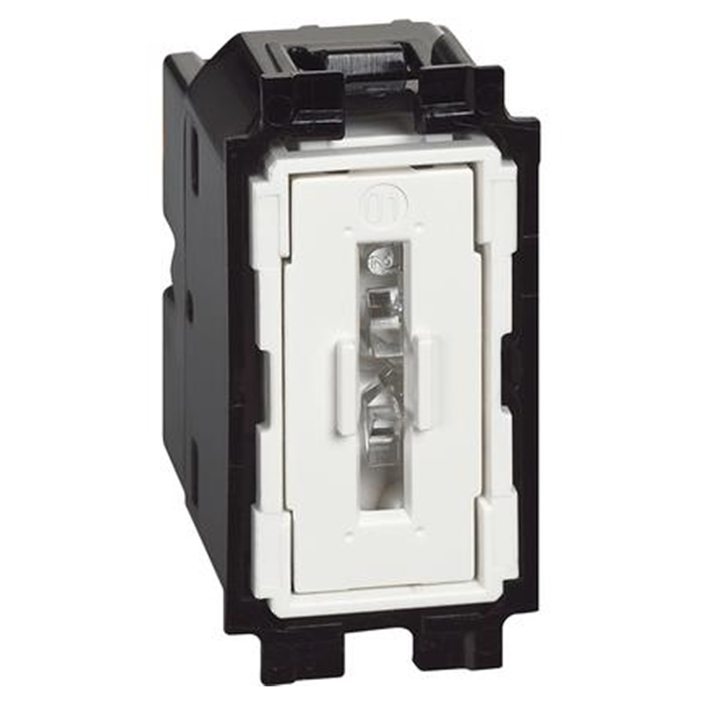 Pulsante 1P (NO) 10A 250 Vac morsetti vite/piastrina illuminabile 1 modulo Living Now - BTICINO LEGRAND K4005