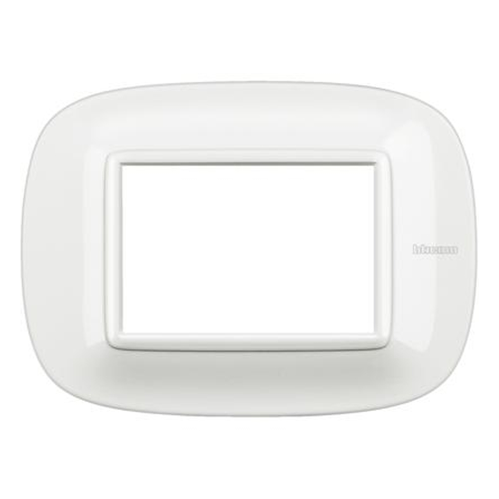 Placca Ellittica 3 Moduli Axolute Bianco - BTICINO LEGRAND HB4803HD