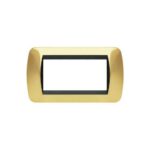 Placca Rettangolare Cross 4 Moduli Oro - LEG 680574