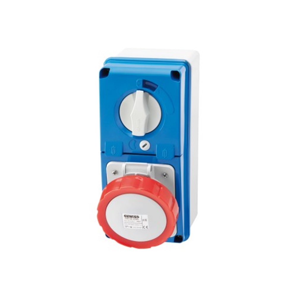 Presa Fissa Interbloccata Verticale 3P+N+T 16A 346-415V - 50/60HZ 6H - IP67 - GEW GW66231N
