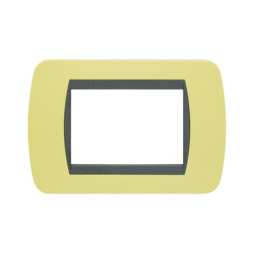 Placca 3 Posti Living International Giallo Scooter - BTICINO LEGRAND L4803GT