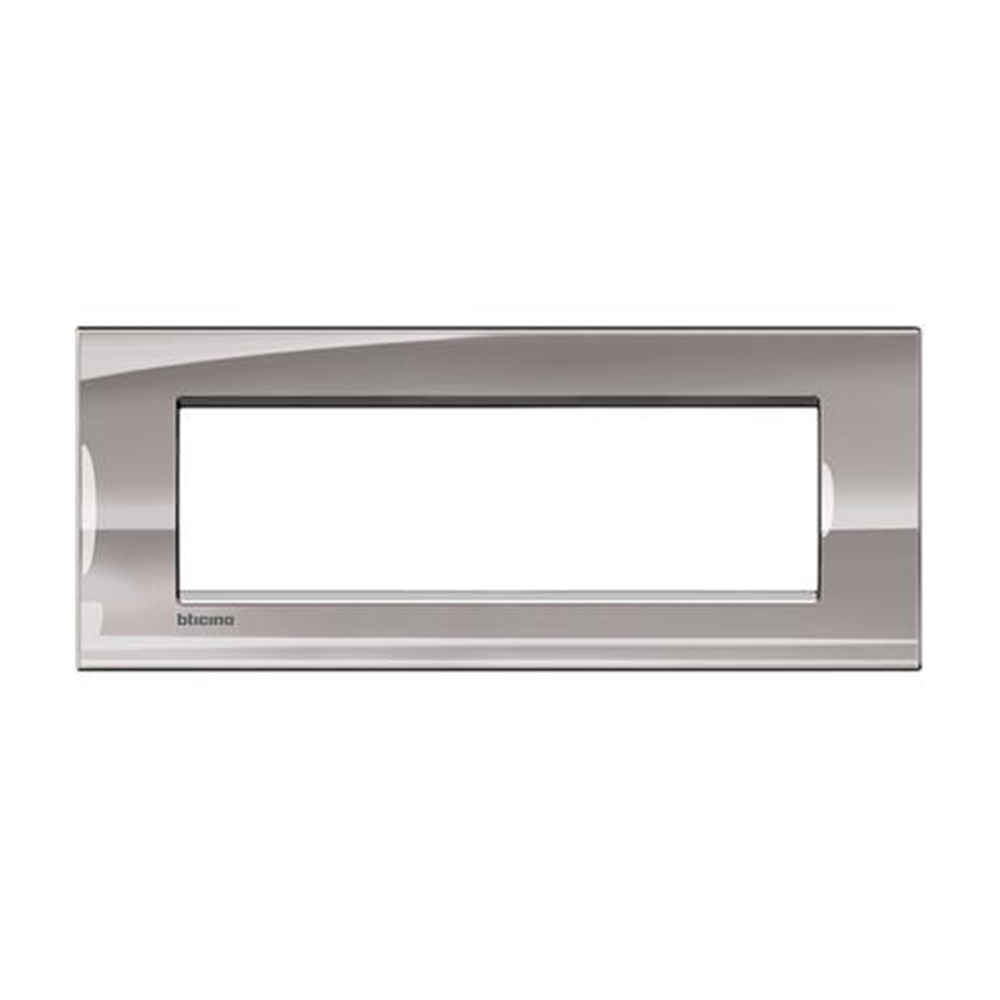 Placca Quadra 7 Moduli Axolute Nichel Stagno Lucido - BTICINO LEGRAND LNA4807NS