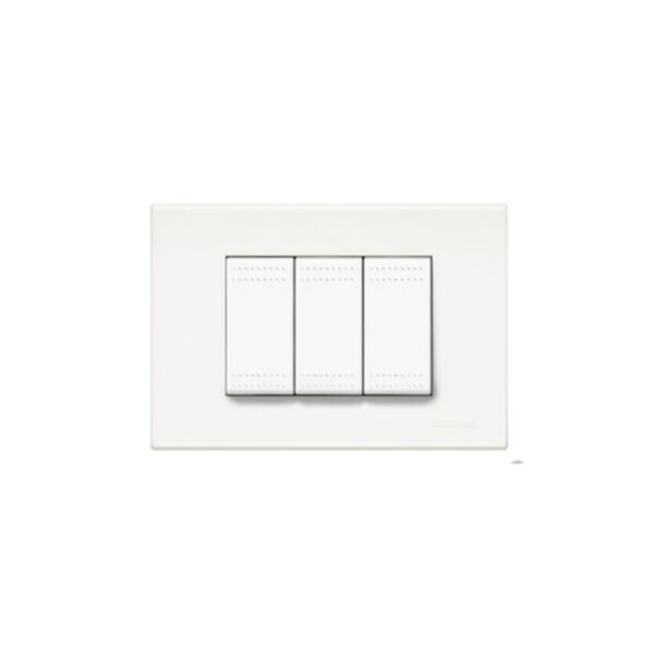 Placca 3 Moduli Living Light Bianco - BTICINO LEGRAND N4803LB