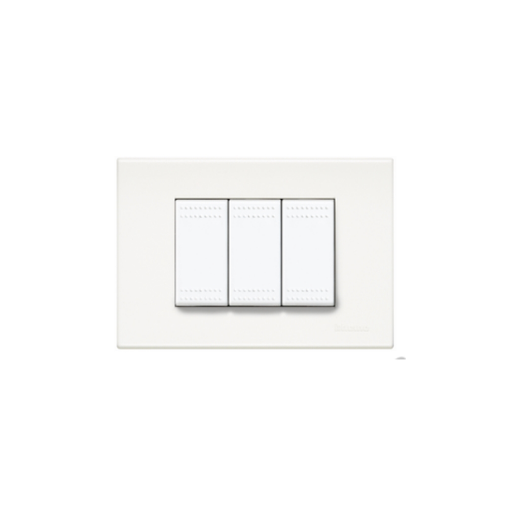 Placca 3 Moduli Living Light Bianco - BTICINO LEGRAND Shop Cozzolino