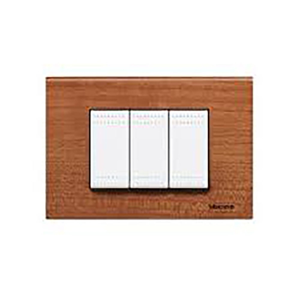 Placca 3 Moduli Livinglight Ciliegio Americano - BTICINO LEGRAND N4803LCA