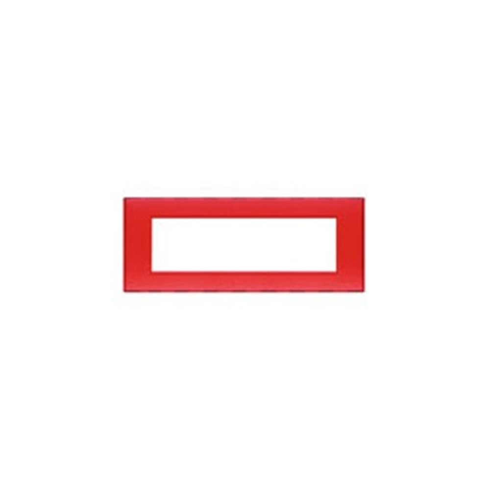 Placca 7 Moduli Living Light Rosso Gel - BTICINO LEGRAND N4807RJ