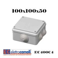 CASSETTA DERIVAZIONE IP55 100X100X50 - ELETTROCANALI SERIE CIVILI EC400C4