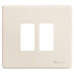 Placca 2 Posti per Scatola Tonda Magic - BTICINO LEGRAND 500/2/R