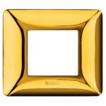 Placca 2 Posti Matix Oro Lucido - BTICINO LEGRAND AM4802GOR