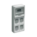 Quadro di distribuzione preforato per 4 prese 8 moduli - ELETTROCANALI SERIE CIVILI EC69013