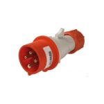 Spina Industriale Diritta 380/415V 3P+T 16A Rossa - ELETTROCANALI SERIE CIVILI EC69072