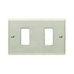 Placca 2 Posti Alluminio Anodizzato Paglierino Tipo Magic - COD. FG11102
