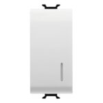 Pulsante Unipolare 250V Ac - NA 16A Illuminabile Con Diffusore 1 Modulo Chorus Bianco - GEW GW10132