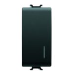 Deviatore Unipolare 250v Ac - 16ax Illuminabile Con Diffusore 1 Modulo Chorus Nero - GEW GW12092