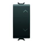 Commutatore Unipolare 250V AC 10AX Neutro Simbolo Su-giù 1 Modulo Chorus Nero - GEW GW12121