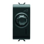 Regolatore Elettronico Rotativo - 230V AC 50/60HZ Resistivo 100-500W 1 Modulo Chrosu Nero - GEW GW12561