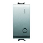 Interruttore Bipolare 250V Ac - 16AX Neutro Simbolo 0/I 1 Modulo Chorus Titanio - GEW GW14004