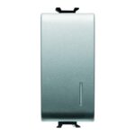 Deviatore Unipolare 250V AC 16AX Illuminabile Con Diffusore 1 Modulo Chorus Titanio - GEW GW14052