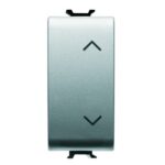 Commutatore Unipolare 250V AC 10AX Neutro Simbolo Su-giù 1 Modulo Chorus Titanio - GEW GW14121