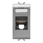 Presa Utente RJ45 Categoria 5E UTP 1 Modulo Chorus Titanio - GEW GW14421