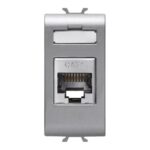 Presa Utente RJ45 Categoria 6 UTP 1 Modulo Chorus Titanio - GEW GW14424