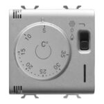 Termostato - 230V AC 50/60Hz 2 Moduli Chorus Titanio - GEW GW14705