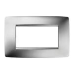 Placca 4 Posti One in Tecnopolimero Metallizzato Chorus Cromo - GEW GW16104MC