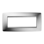 Placca 6 Posti One in Tecnopolimero Metallizzato Chorus Cromo - GEW GW16106MC