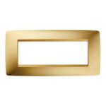 Placca 6 Posti One in Tecnopolimero Metallizzato Chorus Oro - GEW GW16106MO