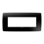 Placca 6 Posti One in Tecnopolimero Metallizzato Chorus Nero Toner - GEW GW16106TN