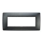 Placca 6 Posti One in Tecnopolimero Metallizzato Chorus Nero Toner - GEW GW16106VA