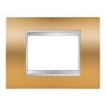 PLACCA A TRE POSTI DI COLORE ORO - GEW GW16203MO