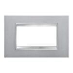 PLACCA A QUATTRO POSTI DI COLORE TITANIO - GEW GW16204VT